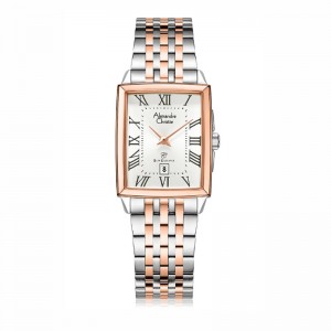 Alexandre Christie AC 8708 Silver Rosegold White Lady Slim Elegance LDBTRSLRM